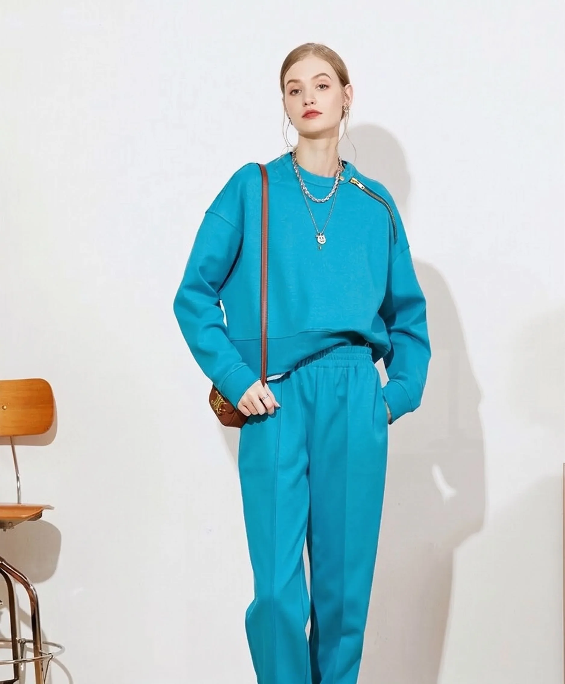 Zip Shoulder Sweatset - Image 7