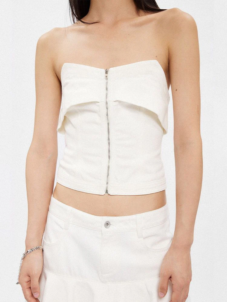 Zip Strapless Bustier - Image 5