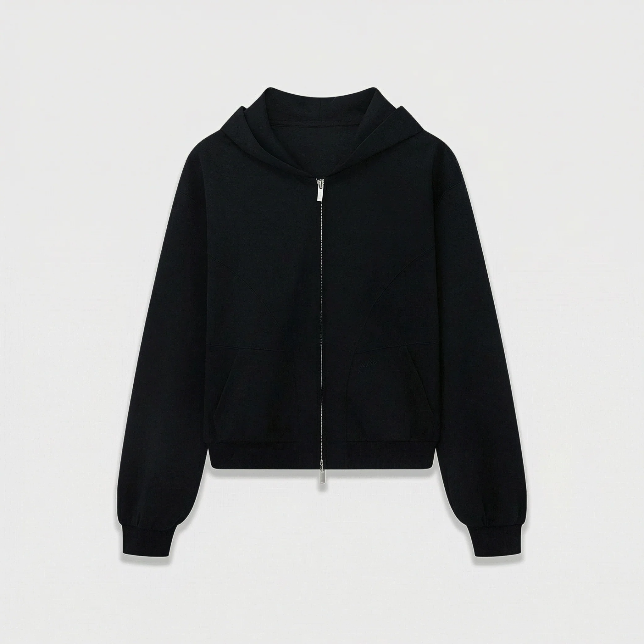 Zip-Up Hoodie and Wide-Leg Pants Set - Image 5