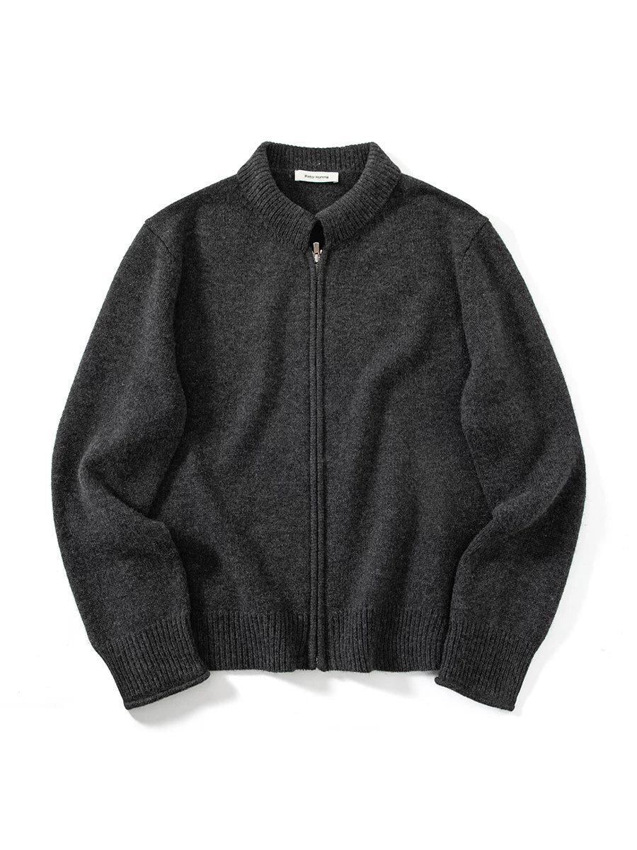 Zip-Up Knit Cardigan - Image 2