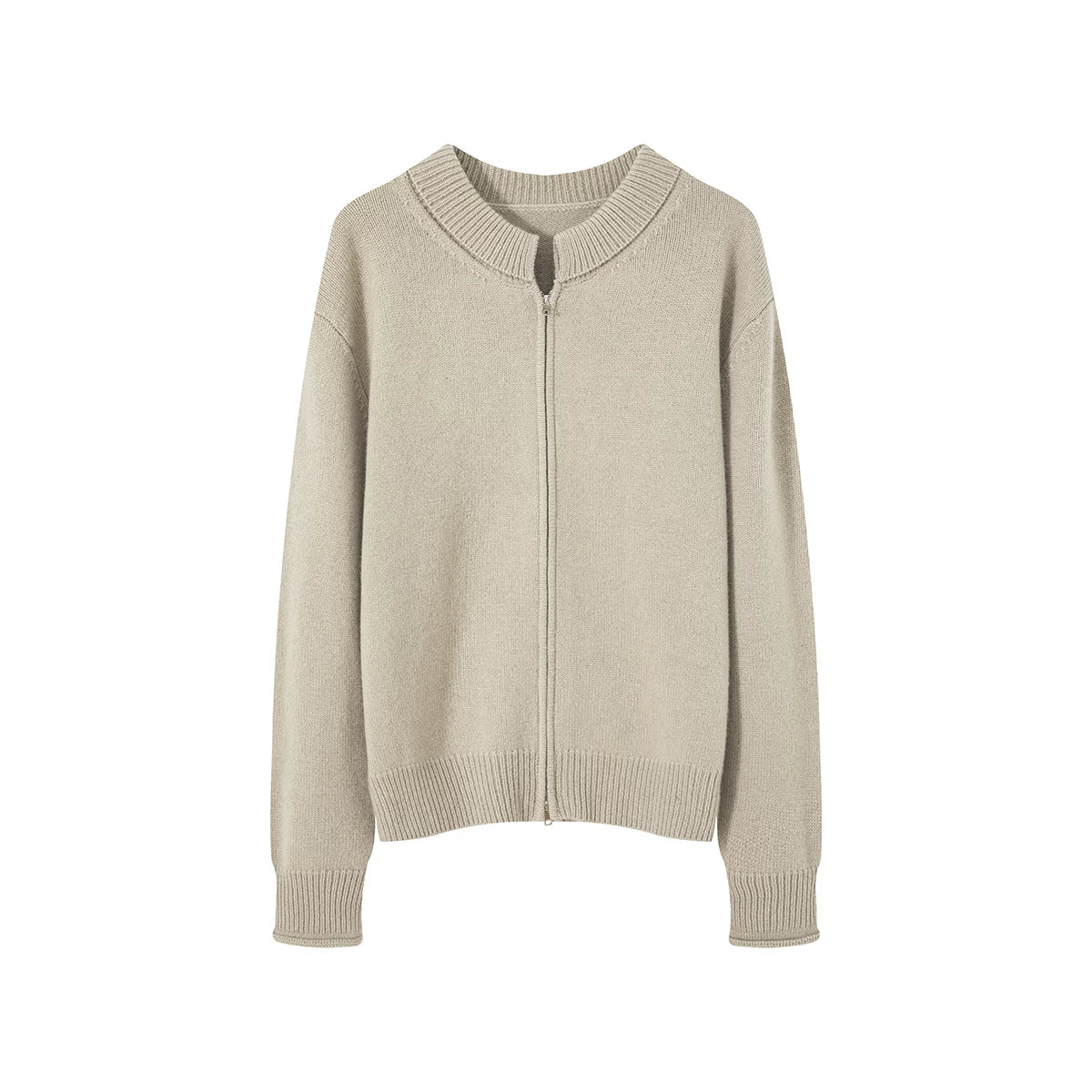 Zip-Up Knit Cardigan - Image 4