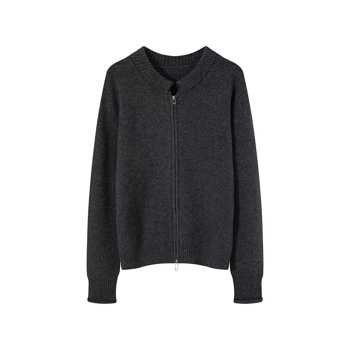Zip-Up Knit Cardigan - Image 5