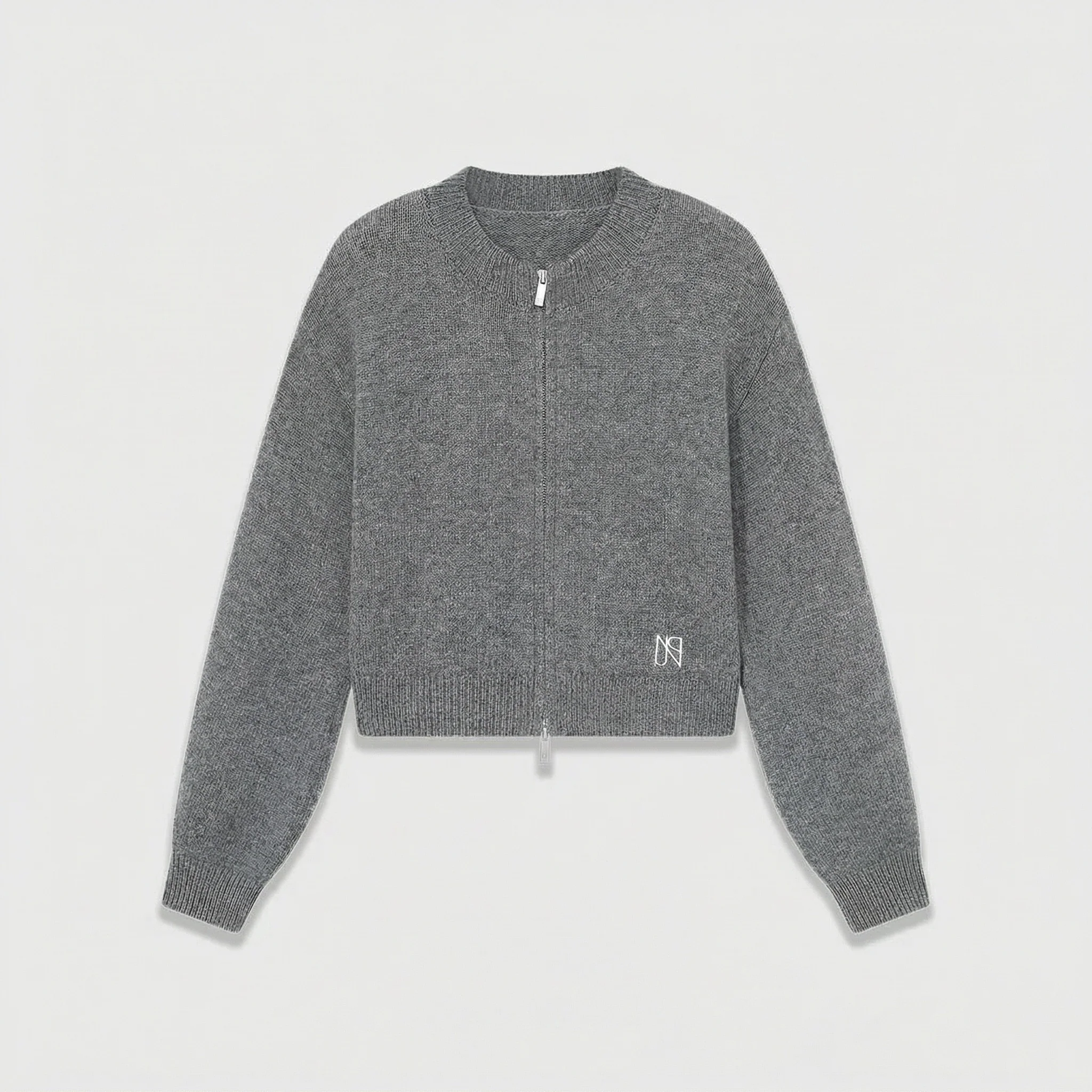 Zip-Up Knit Cardigan - Image 4