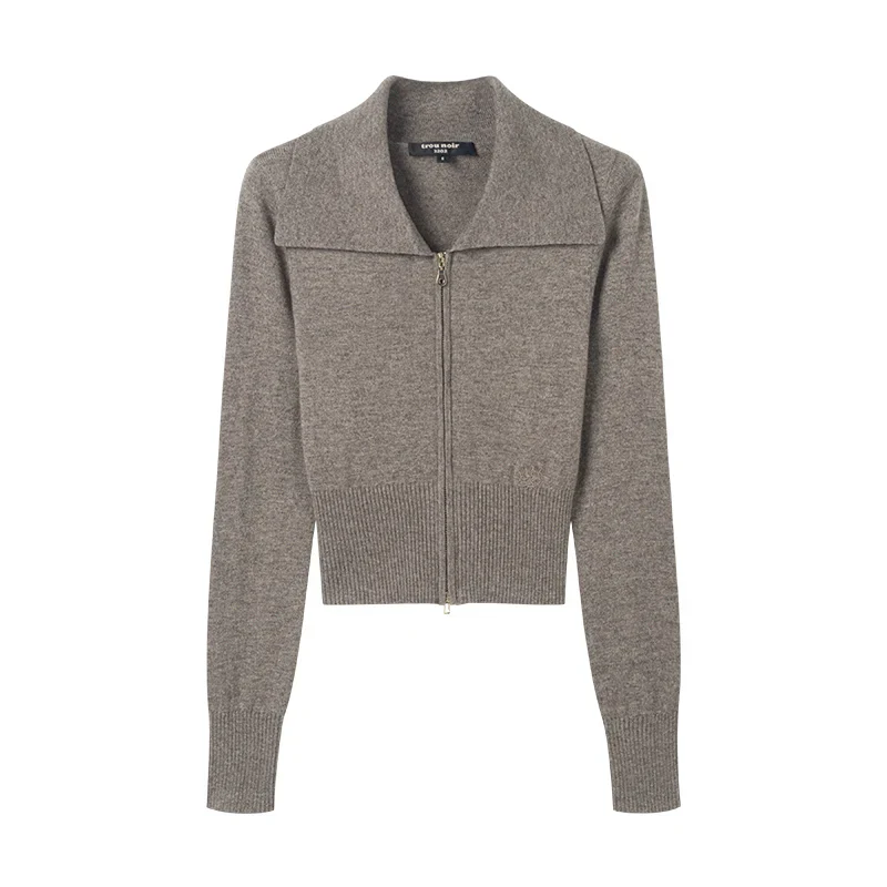 Zip-Up Wool Cardigan - Image 7