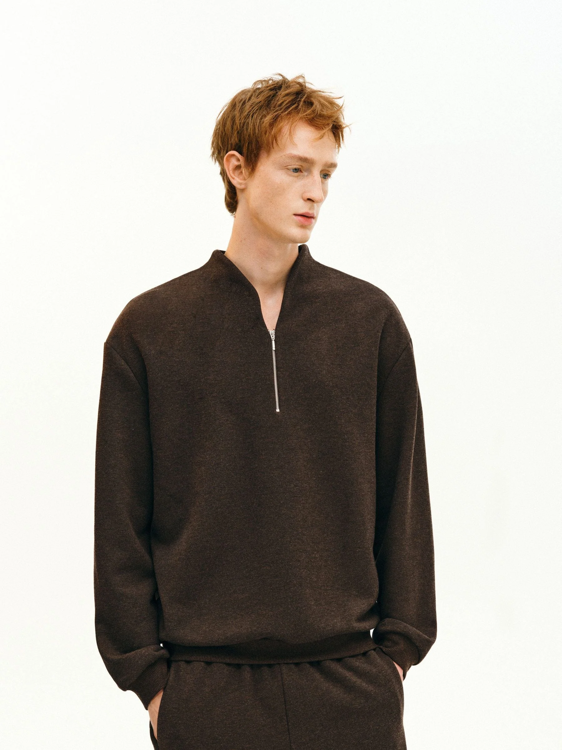 Zip V-Neck Pullover - Image 4