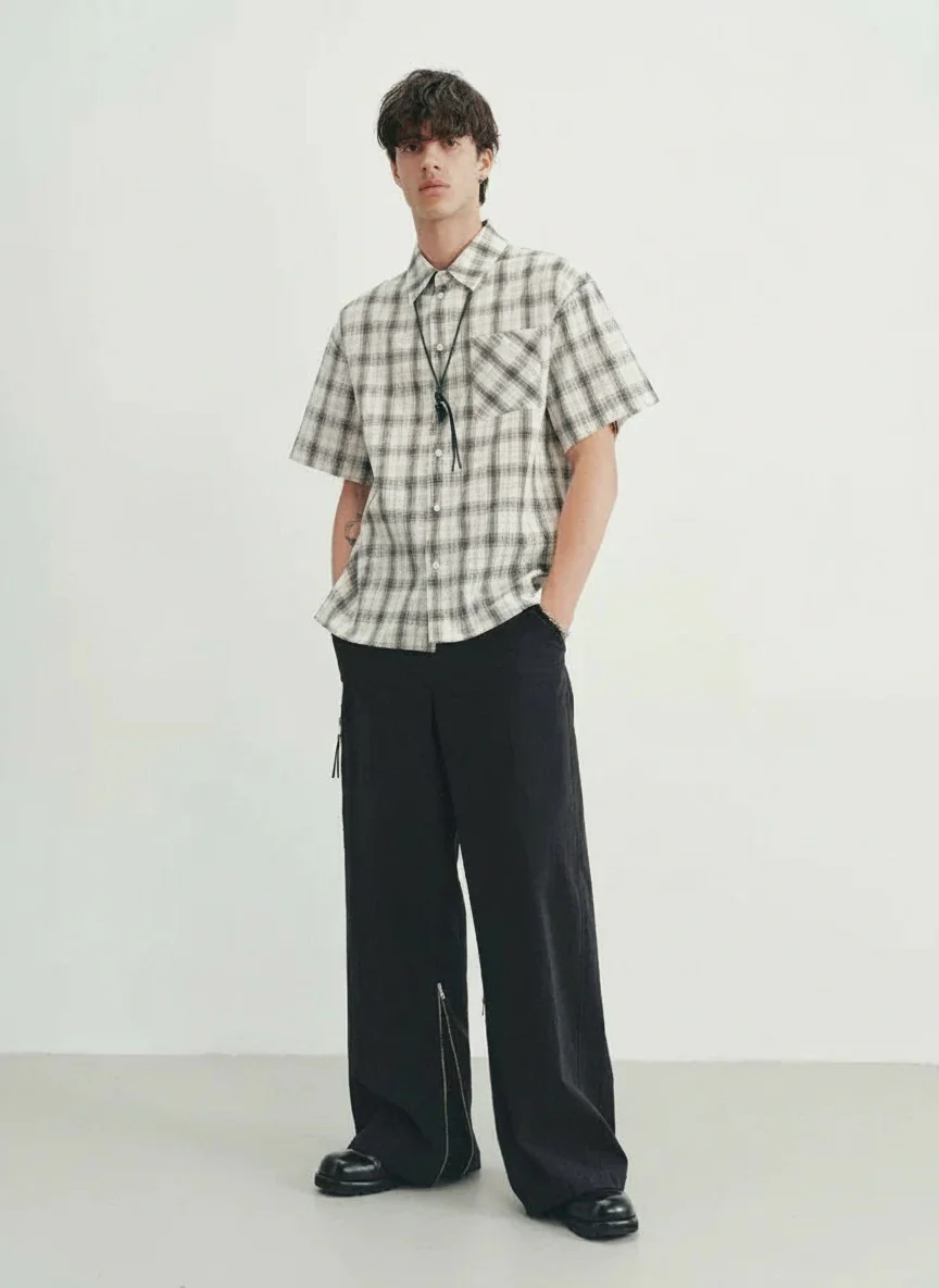 Zip Vent Wide-Leg Pants