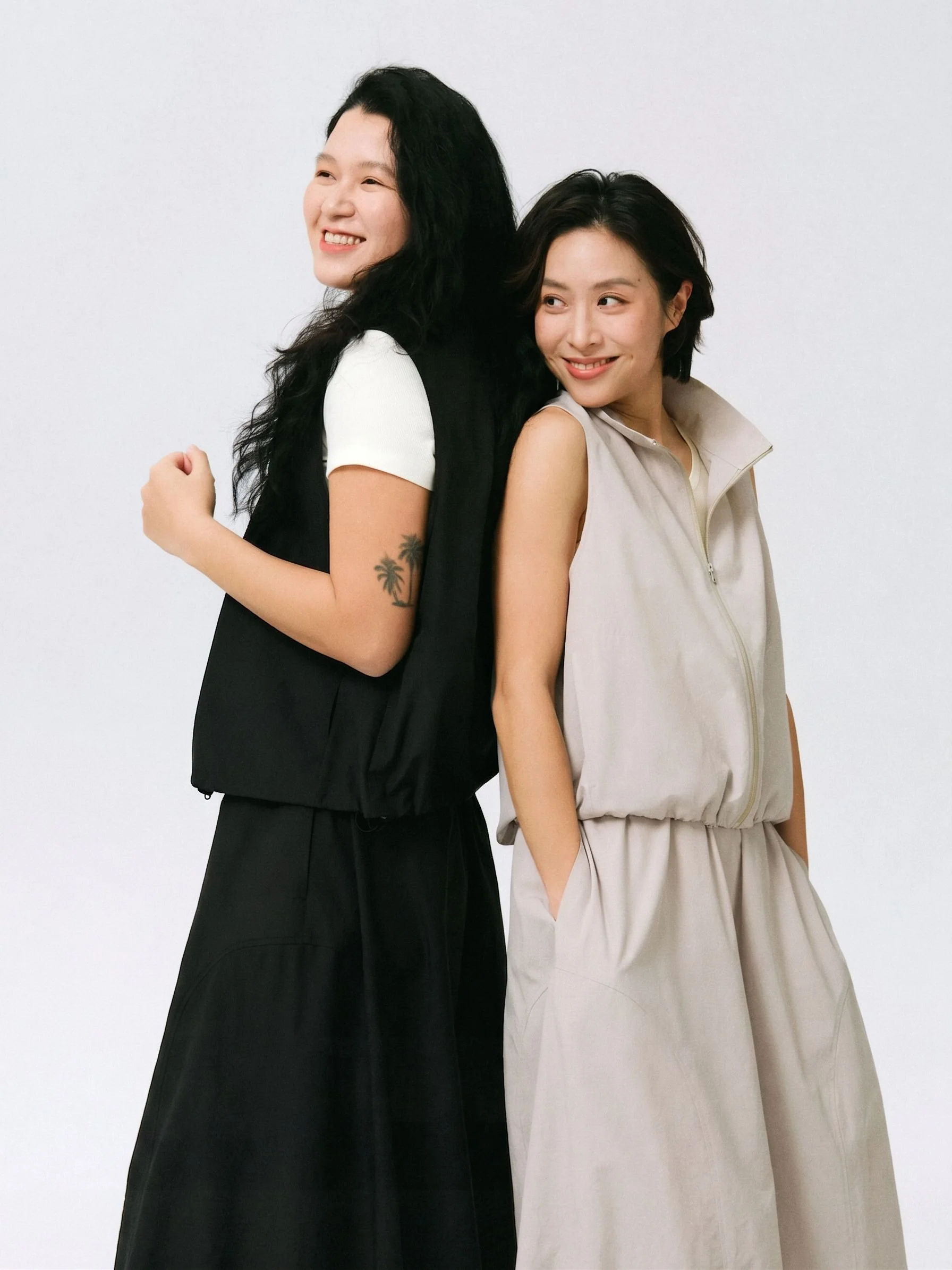 Zip Vest Skirt Set